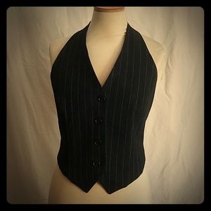 Womens Black Sisley Backless Vest